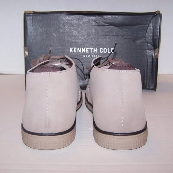 NEW MEN'S KENNETH COLE SHORE BROWN CASUAL FAUX SUEDE SHOES. - Picture 6 of 9